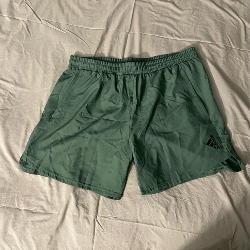 adidas green 7in shorts